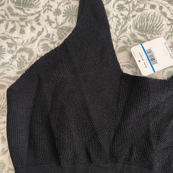 Free People Ribbed Black Cropped Top - Picture 5 of 7